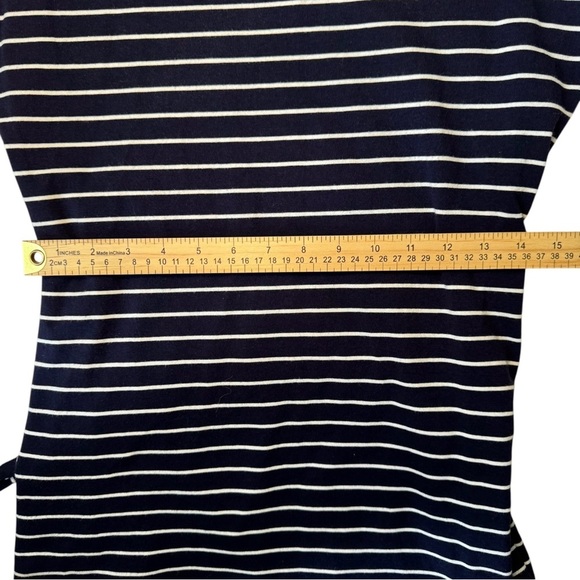 Lauren Ralph Lauren Dress M Medium Stretch Stripe Cruise Resort Nautical  Belted - Picture 8 of 9